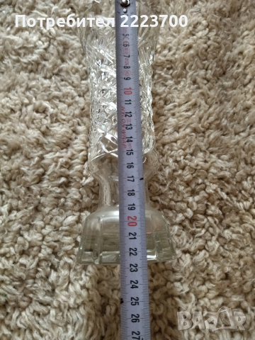 Кристална ваза , снимка 2 - Вази - 44616537