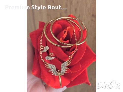 колие и 2 чифта обеци от медицинска стомана 