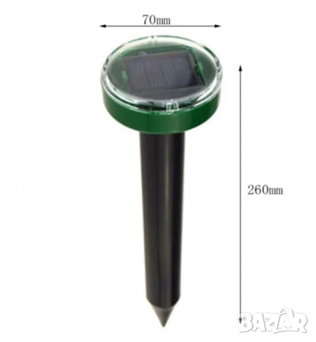Соларен уред против къртици сляпо куче гризачи, мишки и плъхове, горски животни, снимка 4 - Други стоки за дома - 52098213