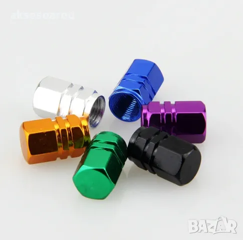 Нови 4 бр. алуминиеви капачки за вентили на джанти гуми за украса на кола автомобил колело велосипед, снимка 11 - Аксесоари и консумативи - 50332830