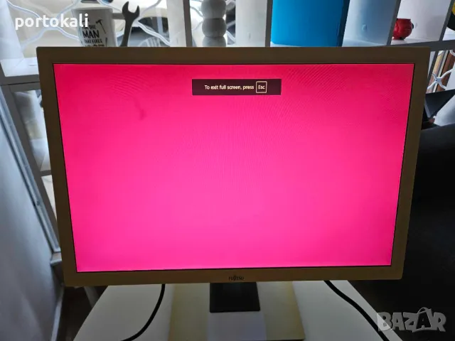 Монитор Fujitsu B22W-5 ECO 22" инча + кабели, снимка 5 - Монитори - 48844332