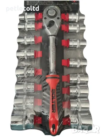 Комплект тресчотка с вложки BOLTER 1/2" 17 елемента ( 8 - 30 )