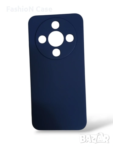 Huawei honor magic 8 lite Премиум силиконов Тъмносин кейс с мека велурена вътрешност