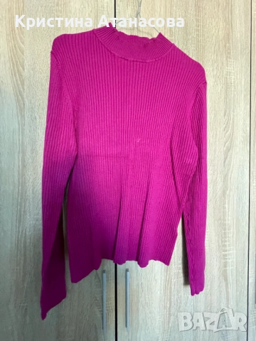 Блуза рипс циклам, снимка 3 - Блузи с дълъг ръкав и пуловери - 53056551