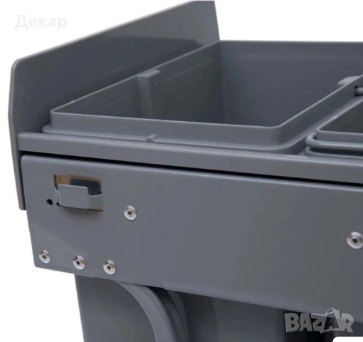 Кош за вграждане с 3 отделения за сортиране на кухненски отпадъци 40 л, снимка 8 - Аксесоари за кухня - 50980835