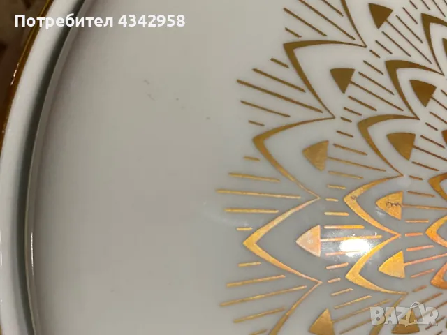 SCHUMANN ARZBERG. 1960-1970г.Супник със златен мотив., снимка 3 - Други ценни предмети - 49623999