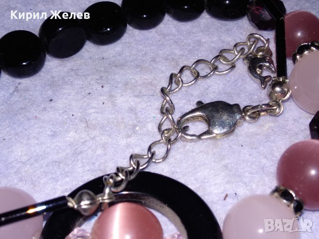 КРАСИВО ЕЛЕГАНТНО СКЪПОЦЕННО АРТ КОЛИЕ с ЮВЕЛИРНО ПОЛИРАНИ КАМЪНИ КОТЕШКО ОКО 38831, снимка 12 - Колиета, медальони, синджири - 41865511