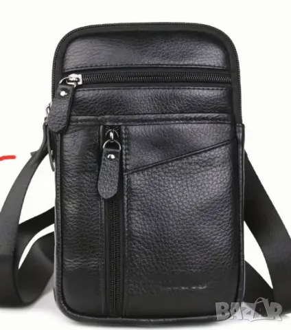 Чантичка , черна от естествена кожа 