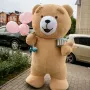 Гигантски костюм на кафяво мече Теди 1,9м за изненади детски рожденни дни партита, снимка 5