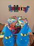 Картонена торта и картонени парти шапки за рожден ден 