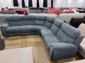 Сив ъглов диван от плат, снимка 1 - Дивани и мека мебел - 39970748