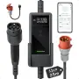 2в1 Мобилна зарядна станция dé, 25м кабел Type 2, 16A, CEE 11kW + шуко, Wi-Fi управление, снимка 1