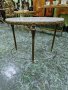 Чудесна много красива антикварна белгийска бронзова масичка с мраморен плот , снимка 3