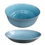Промо пакет 6 бр. Порцеланова чиния дълбока, синя 24 см. внос Португалия, преоценка, снимка 5
