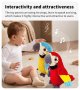 Цветен разговорлив папагал Интерактивна записваща и музикална играчка, която маха с криле и учи деца, снимка 8