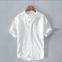 Мъжки ленени ризи. , снимка 1 - Ризи - 41575315