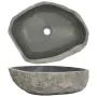 vidaXL Мивка от речен камък, овална, (45-53)x(34-41) см, снимка 1