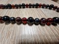 Уникална огърлица от Черен Турмалин,Червен Гранат,Шунгит и Чери Кехлибар , снимка 4