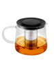 Стъклена кана за чай с цедка,термоустойчиво стъкло- 600 мл., снимка 3