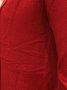 Дълга жилетка с кашмир - червена, снимка 3