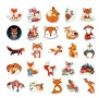 50 бр лисица лисици самозалепващи лепенки стикери за украса декор картонена торта и др парти, снимка 4