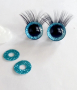 12мм, 16мм и 20мм 3D безопасни очички с мигли за амигуруми,  плетени играчки, снимка 2