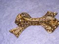 СТАРА ПОЗЛАТЕНА РЕТРО АРТ НУВО СТИЛ БРОШКА - ПАНДЕЛКА 38642, снимка 2