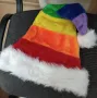 Коледна шапка Rainbow, многоцветна, топла коледна шапка на Дядо Коледа, унисекс, снимка 6