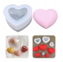 3D Заоблено сърце 3 размера силиконов молд форма декор фондан шоколад свещ гипс сапун калъп смола, снимка 8