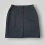 Grey button-front mini autumn skirt , снимка 1