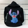 Нов мъжки суичър с дигитален печат Стич (Stitch) в черен цвят, снимка 1