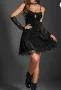 Къса черна рокля, Пънк рокля, Мини черна рокля, Готик рокля, Секси рокля, снимка 1