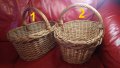 Две плетени кошници, продълговати от едно време, снимка 1