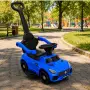Детска кола за бутане с родителски контрол 2 в 1 – Светлини, звуци и педал за газ, синя, снимка 1