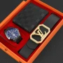 Louis Vuitton мъжки сет с колан, снимка 10