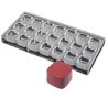 21 квадрати кубчета хапки пластмасова форма Поликарбонатна отливка калъп Шоколадови бонбони пралини, снимка 1 - Форми - 42216633