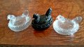Стъклени и керамични мини кокошки, снимка 7