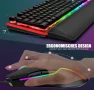 Геймърска клавиатура RedThunder K10 с мишка, Mechanical Feel, геймърски комплект: клавиатура + мишка, снимка 3