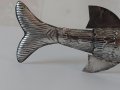 Сребърна авторска фигура-риба/сребро 900/, снимка 3