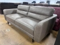Бежов кожен диван тройка - 100 % естествена кожа., снимка 2