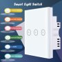 WiFi интелигентен превключвател за стенно осветление съвместим с Alexa, снимка 3