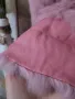 Розово късо палтенце естествен косъм , снимка 4