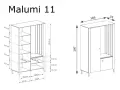 Луксозно черно портманто с 3D принт MALUMI (105х33х197 см) – Промоция!, снимка 2