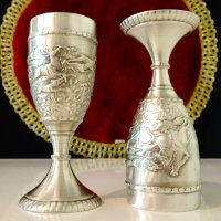Чаши от калай с лов на Елен. , снимка 7 - Антикварни и старинни предмети - 41899782