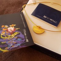 FREYWILLE колие 24к златно покритие емайл вдъхновено от Клод Моне, снимка 9 - Колиета, медальони, синджири - 42272048