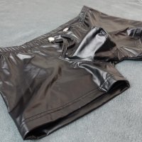 S/М нови мъжки кожени боксерки с предно разкопчаване., снимка 2 - Бельо - 44186146