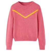 Детски плетен пуловер, старо розово, 116（SKU:14755, снимка 1 - Детски пуловери и жилетки - 44776808