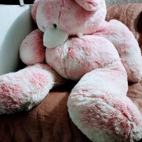 Голям плюшен розов мечок , снимка 7 - Плюшени играчки - 41802260