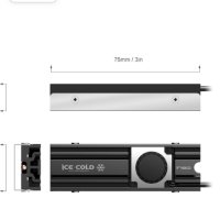 ineo Aluminum M.2 2280 SSD радиатор с 20 mm вентилатор и Pure Cooper Strip за M.2 NVME SSD [C2600 F, снимка 4 - Друга електроника - 44240567