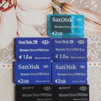 SONY Memory Stick PRO Duo карти памет, снимка 2 - Други игри и конзоли - 40463844